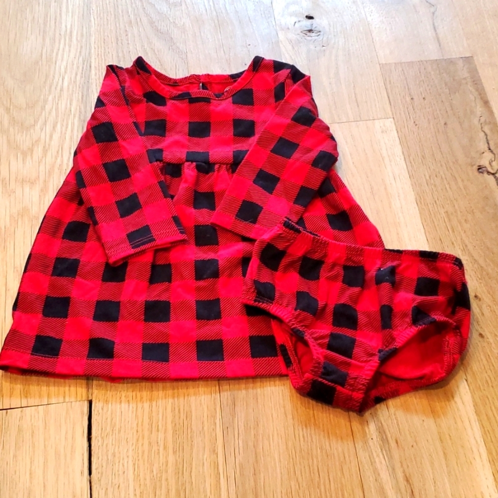 💗 5/$15 Plaid dress with bloomers